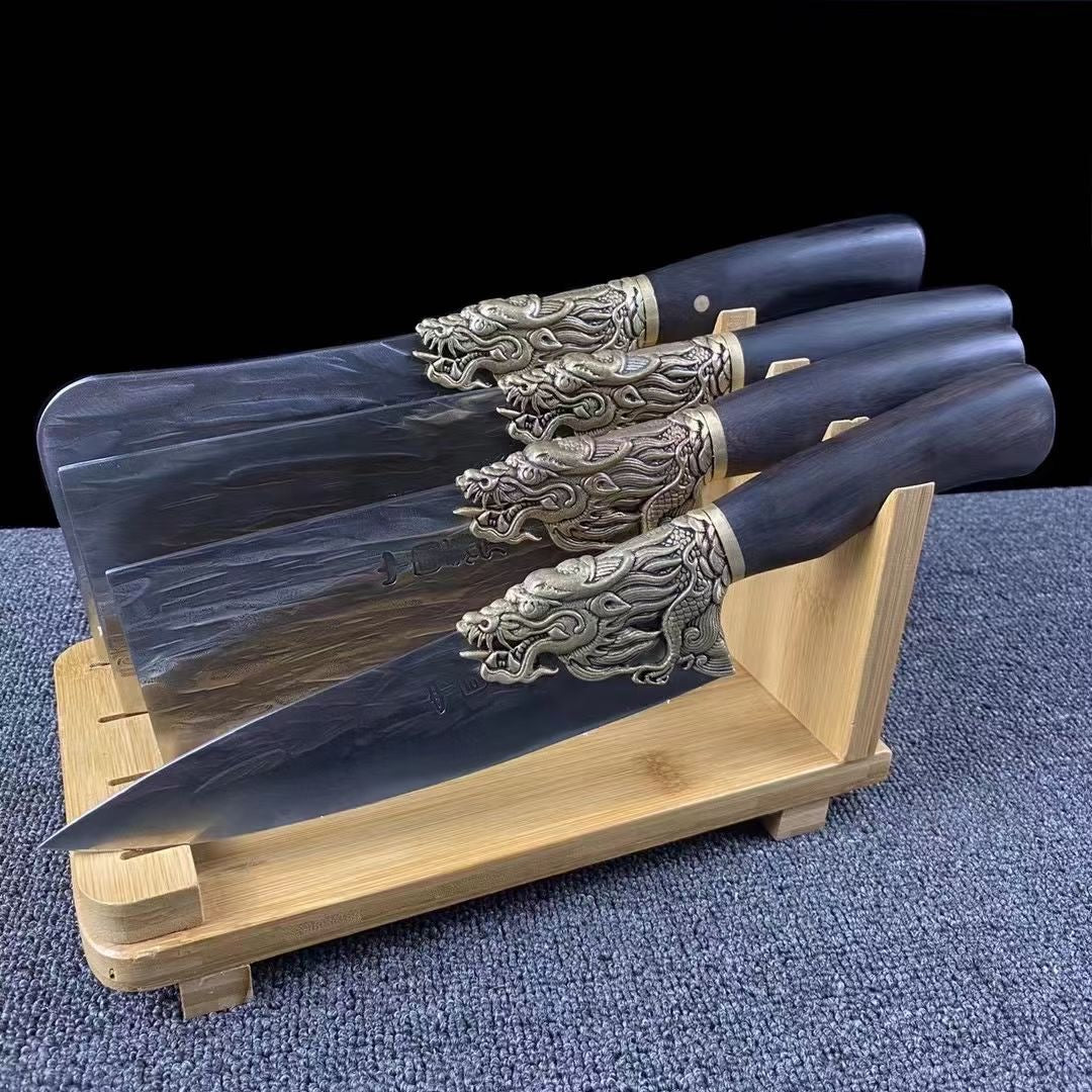 Four pieces of Dragon Teeth Set Knife