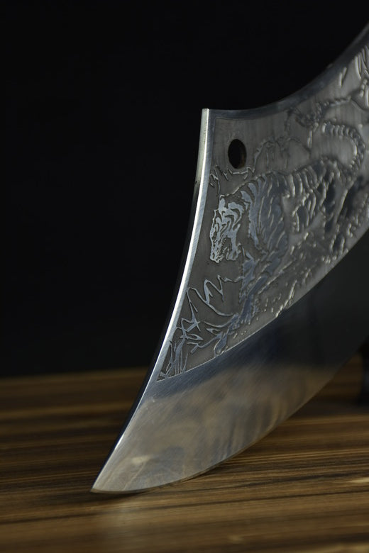 White tiger kitchen knife