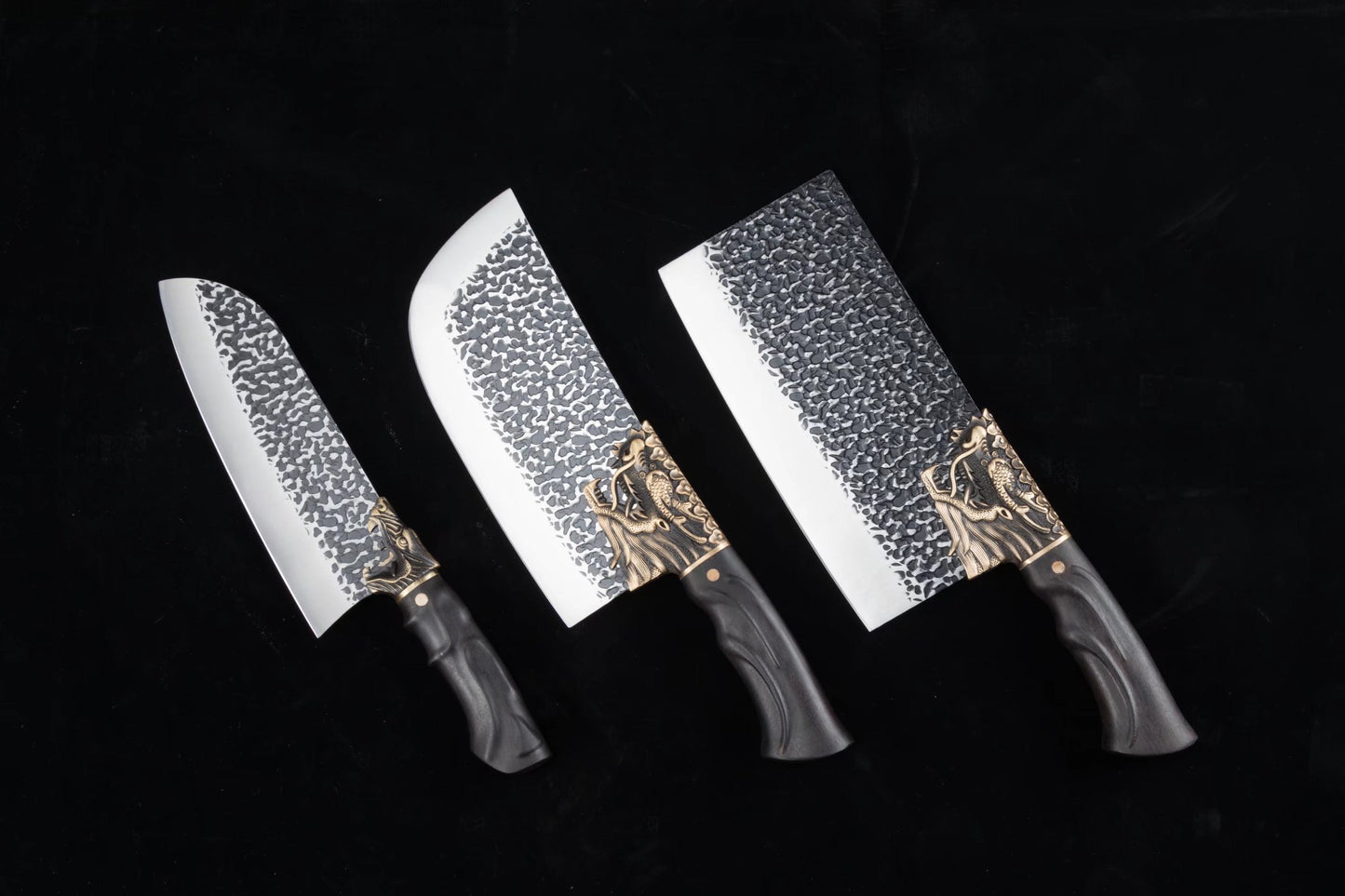 Three-piece kitchen knife set for the faucet