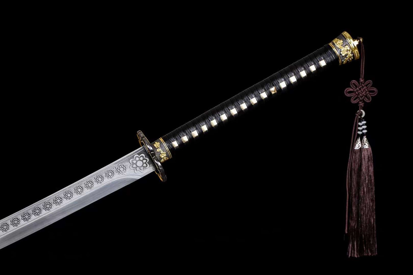 Embroidered spring knife