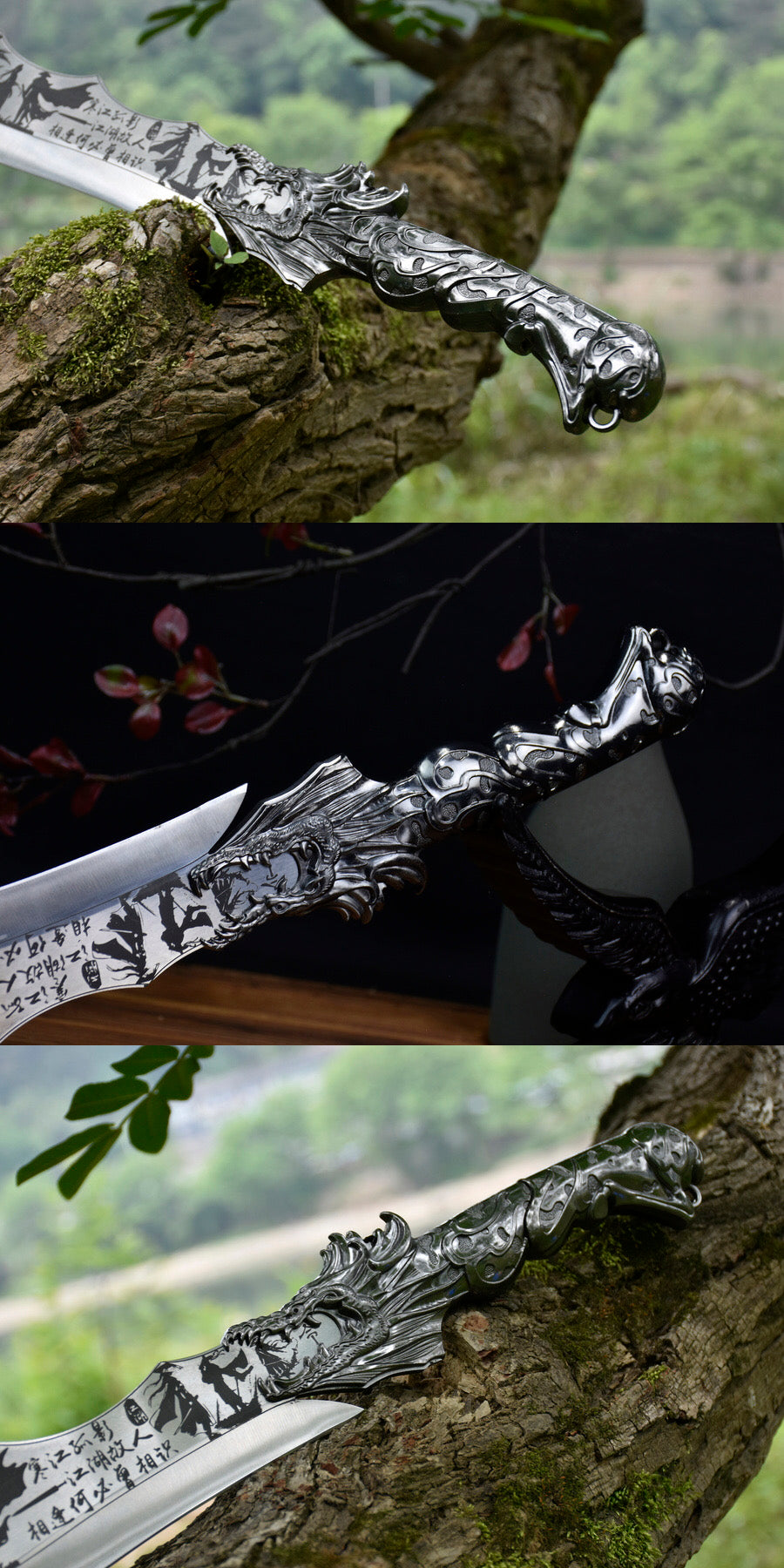 River and lake wooden knife cutting knife