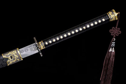 Embroidered spring knife