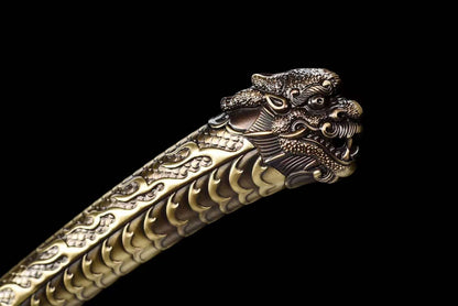 Royal Dragon Embroidery Spring Knife