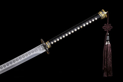 Embroidered spring knife