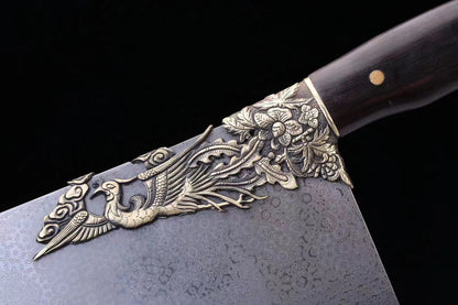 Phoenix Damascus kitchen knife.