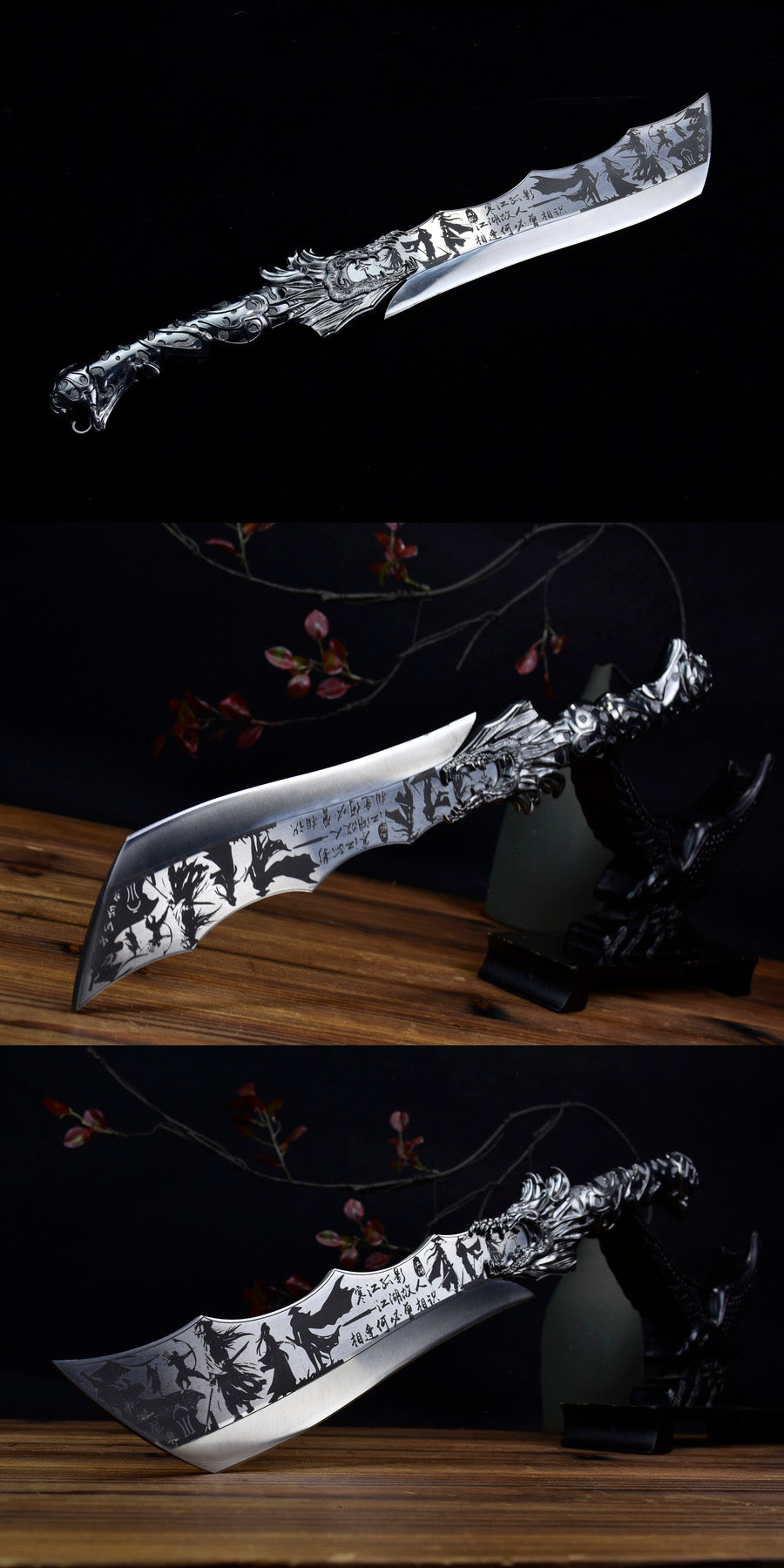 River and lake wooden knife cutting knife
