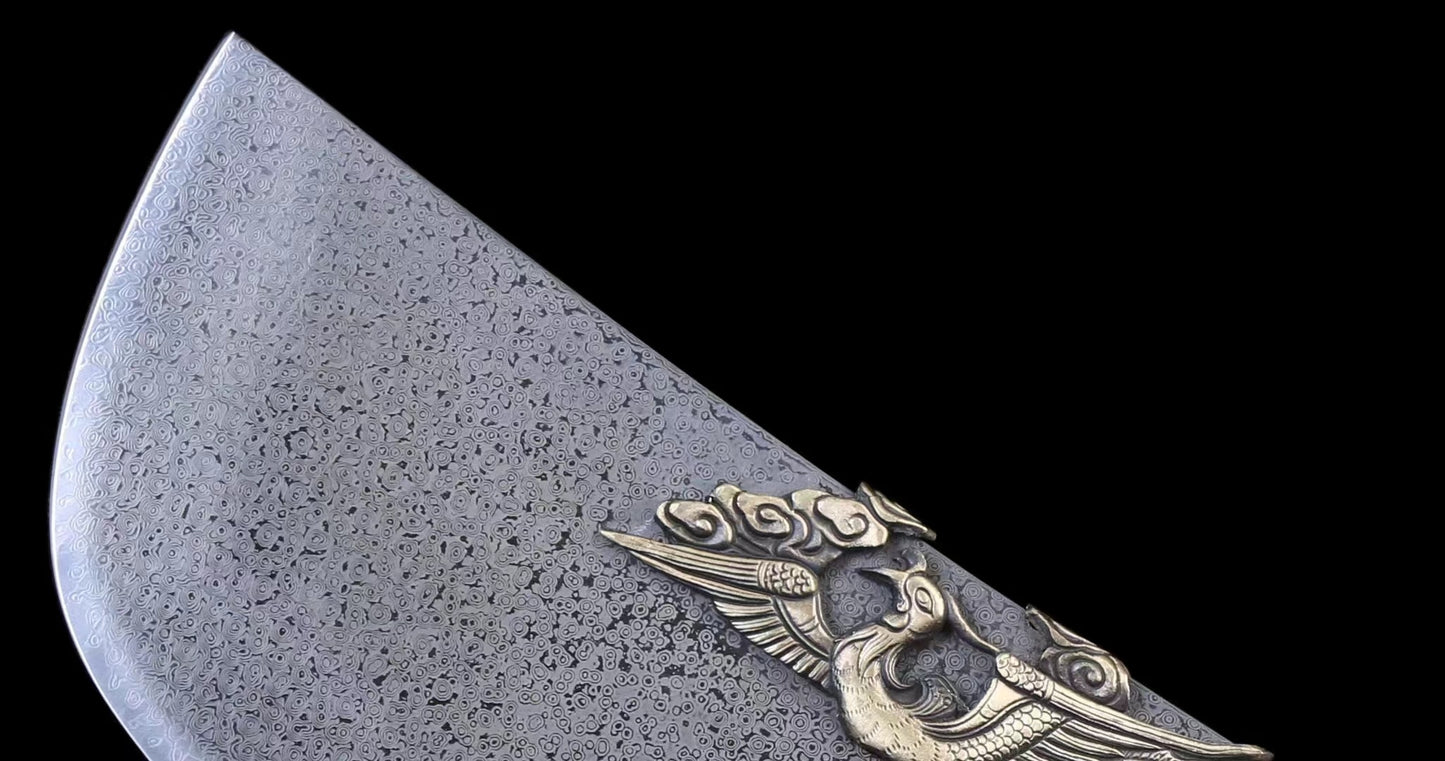 Phoenix Damascus kitchen knife.