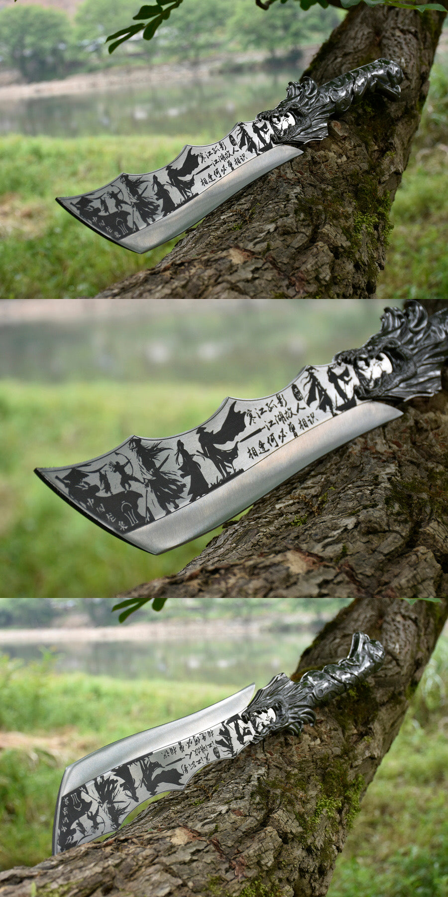 River and lake wooden knife cutting knife