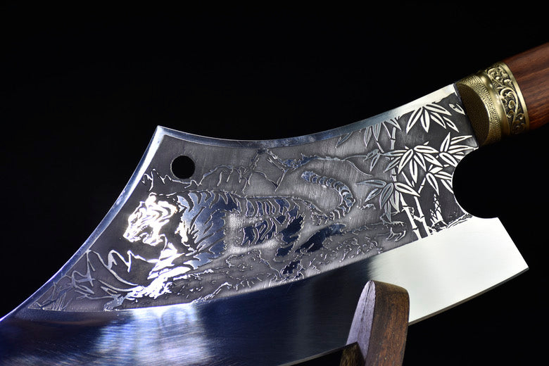 White tiger kitchen knife