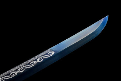 God Dragon Battle Sword Handmade Black Sheath
